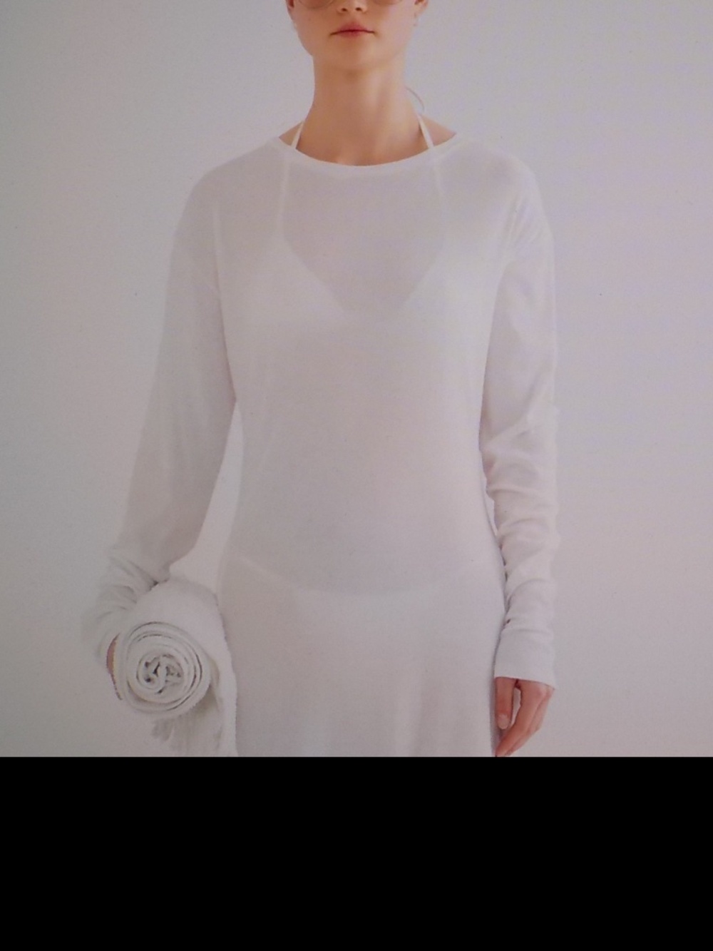 CREAM KNIT MINI DRESS/BEACH COVER-UP/TUNIC - Picture 9 of 12